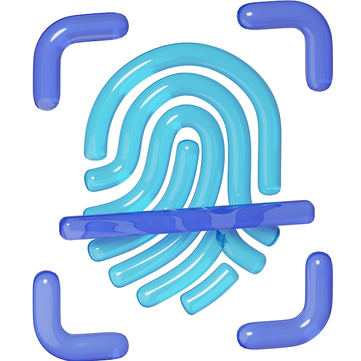 PSD stampa la tecnologia del futuro 3d finger blue