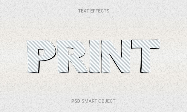 Stampa testo 3D modificabile con oggetto intelligente PSD
