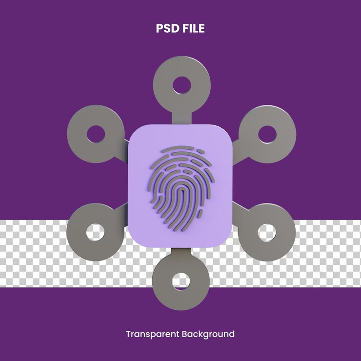 PSD stampare l'illustrazione dell'icona 3d con le dita per webapp ecc.
