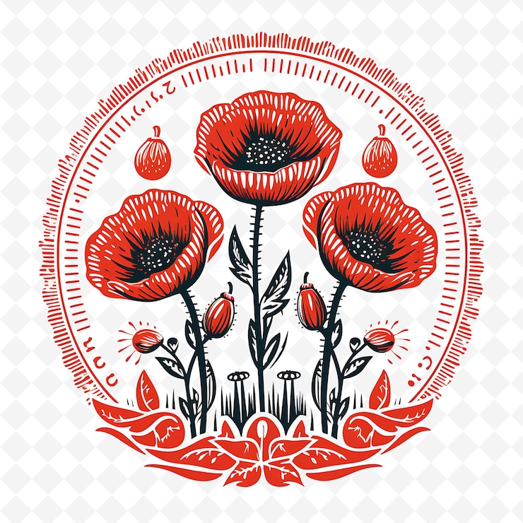 PSD stamponi floreali ad acquerello png premium disegni artistici per progetti creativi clipart e tattoo