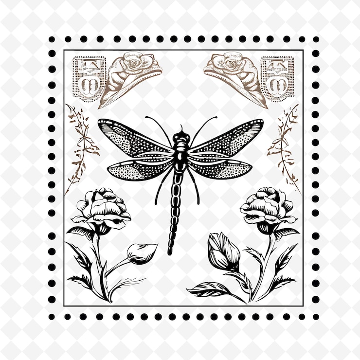 PSD stamponi floreali ad acquerello png premium disegni artistici per progetti creativi clipart e tattoo