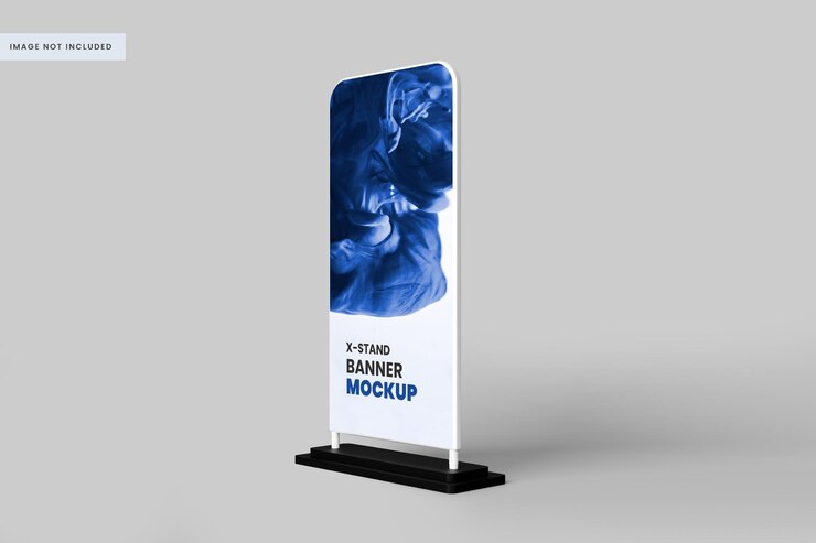 Stand banner e roll up banner mockup