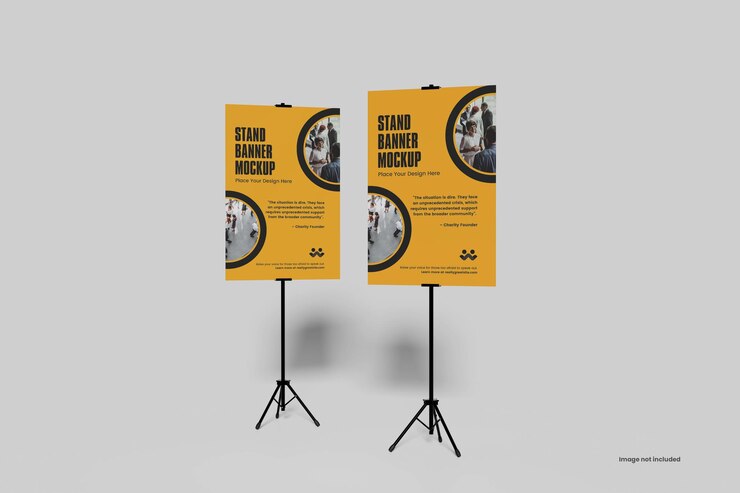 PSD stand banner maqueta