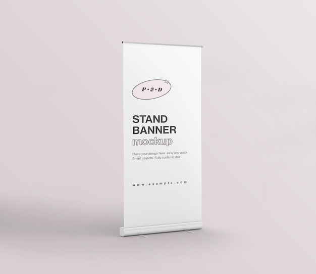 Stand Banner Mockup for Presentation and Advertisement