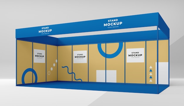 Stand de negócios e maquete de estande