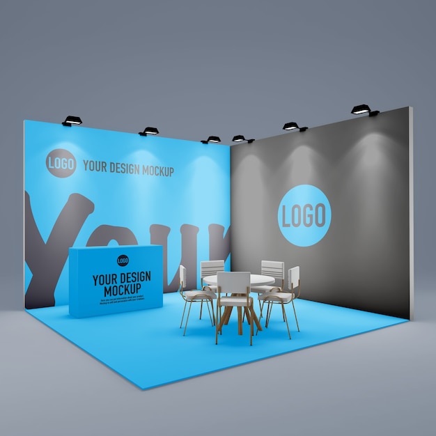 Stand per mockup di presentazione isolato