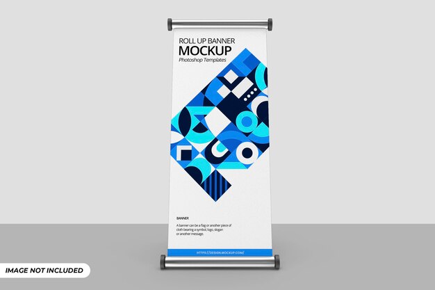 Stand Roll Banner Mockup Editable Plantilla PSD