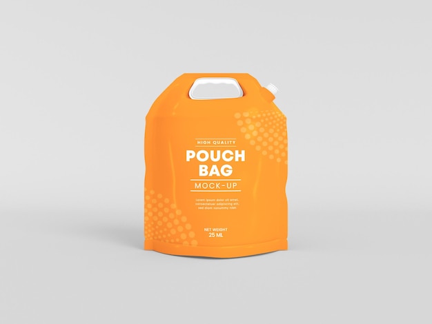 Stand up glossy pouch bag packaging maqueta