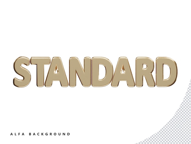 standard text effect 3d rendering vector illustration