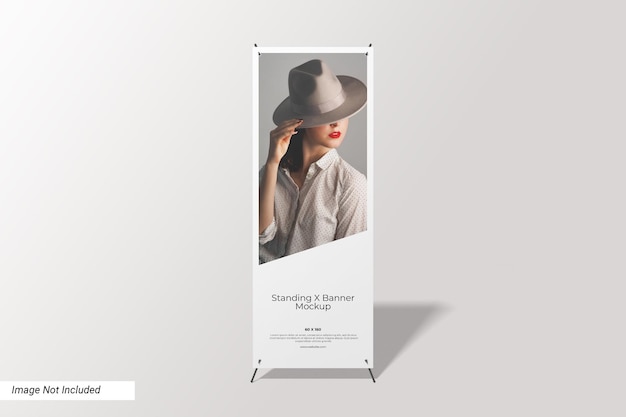 Standing x banner mockup