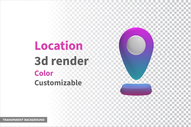Standort 3D-Render-Illustration