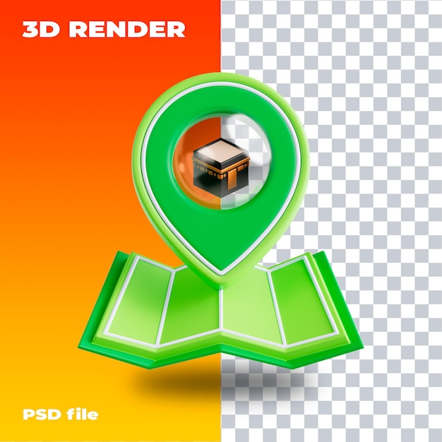 PSD standort 3d-symbol 3d rendern psd mit hoher auflösung ramadan eid