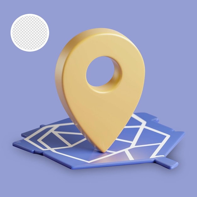 Standort-Icon 3D-Redner