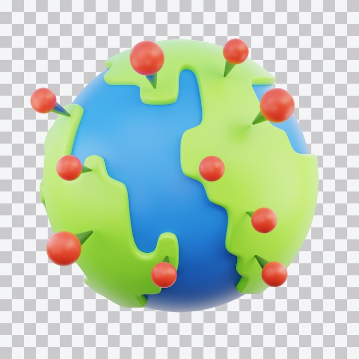 PSD standort-pin 3d-abbildung