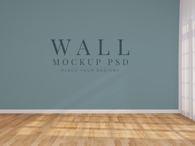 Stanza interna vuotaSfondo mockup parete angolo vuoto e pavimento in legno contemporaneo