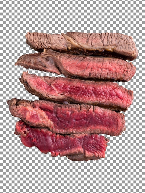 Stapel geröstete Steaks isoliert auf transparentem Hintergrund