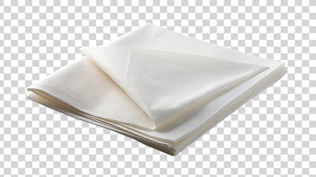 PSD stapel weißer servietten, isoliert auf einem transparenten hintergrund