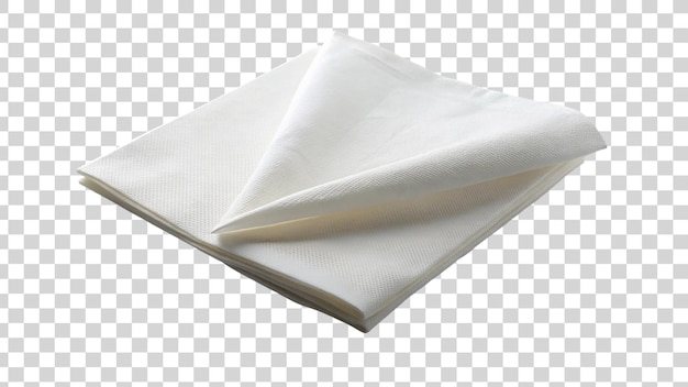 Stapel weißer servietten, isoliert auf einem transparenten hintergrund