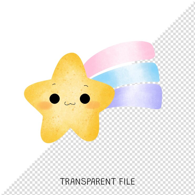 Star Dust Golden Star con l'illustrazione della coda dell'arcobaleno