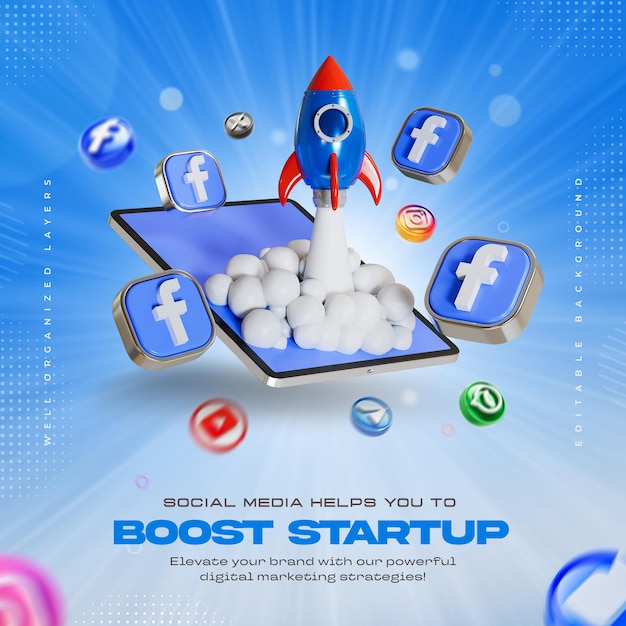 Startup Concept Rocket impulsa el marketing en las redes sociales con la tableta