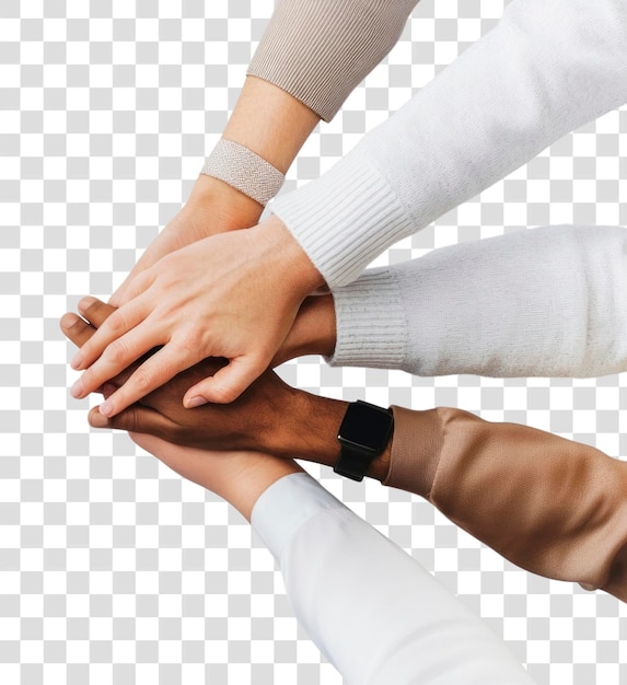 Startup PNG si unisce lavoro di squadra collaborazione diversificata