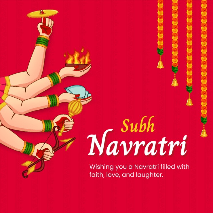 PSD šťastné navratri přání k indickému festivalu – příspěvek na instagramu