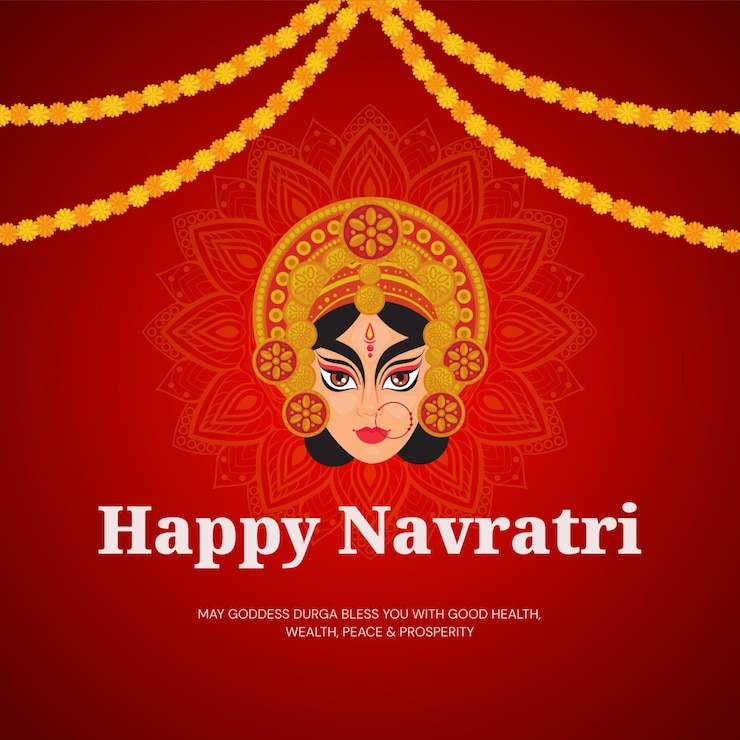 PSD šťastné navratri přání k indickému festivalu – příspěvek na instagramu