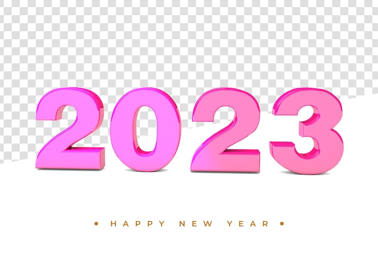 PSD šťastný nový rok plný barev 2023