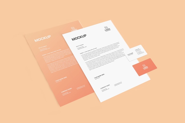 Stationäre Mockup-Design-Vorlage