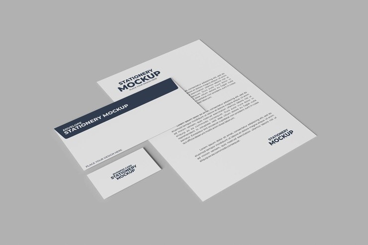 Stationery Mockup PSD Document Envelope Business card