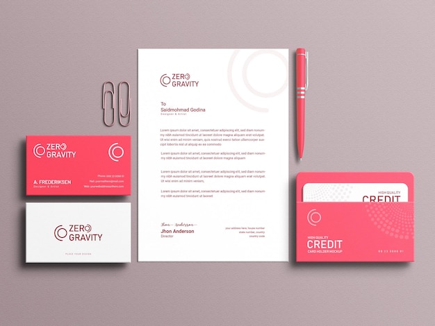 Stationery Set Mockup