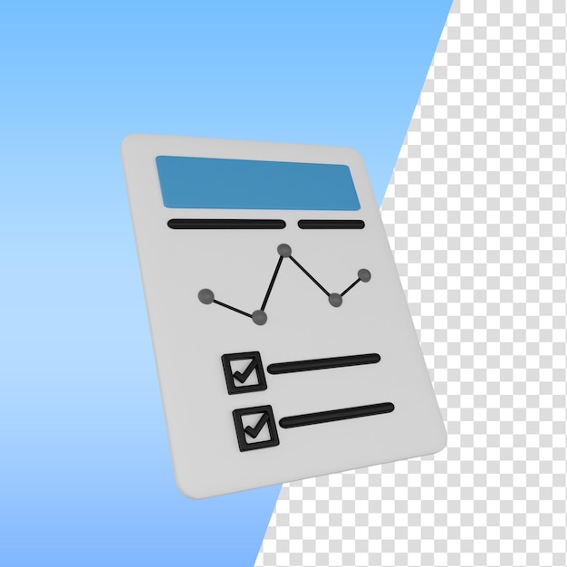 statistica dell'icona 3d