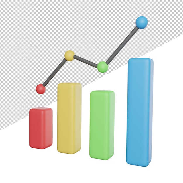 Statistikdiagrammbalken Ein Diagramm mit einer blauen Linie, das das Balkendiagramm darstellt