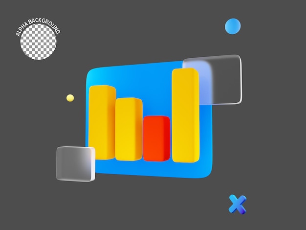 Statistikgerät 3d-darstellung