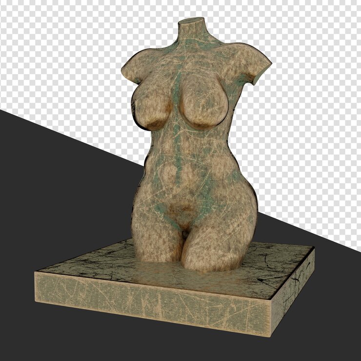 PSD statua decorativa del torso di venere