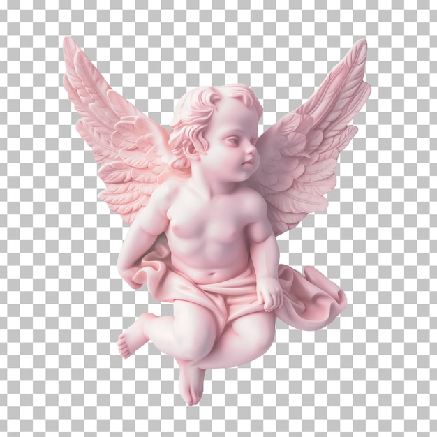 PSD une statue d'un ange avec une jupe rose et une jupe rouge