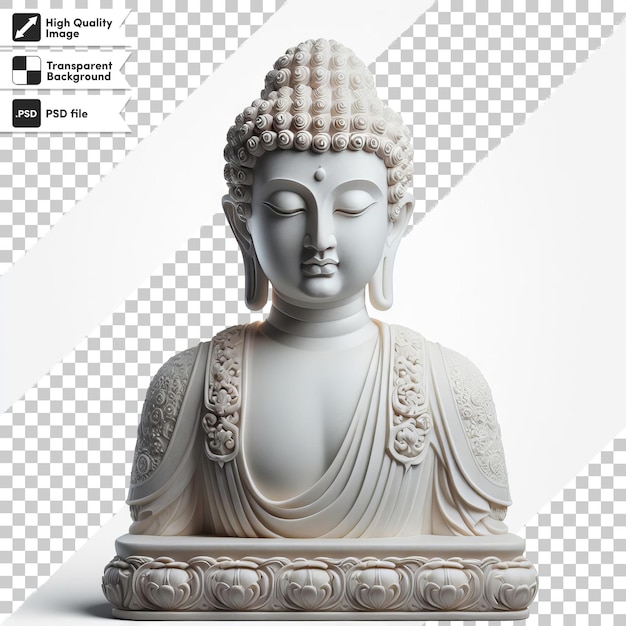 PSD une statue de bouddha avec une image de bouddhisme dessus