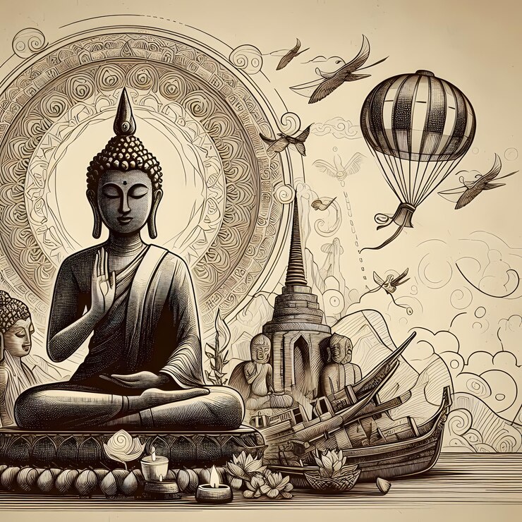 PSD une statue de bouddha
