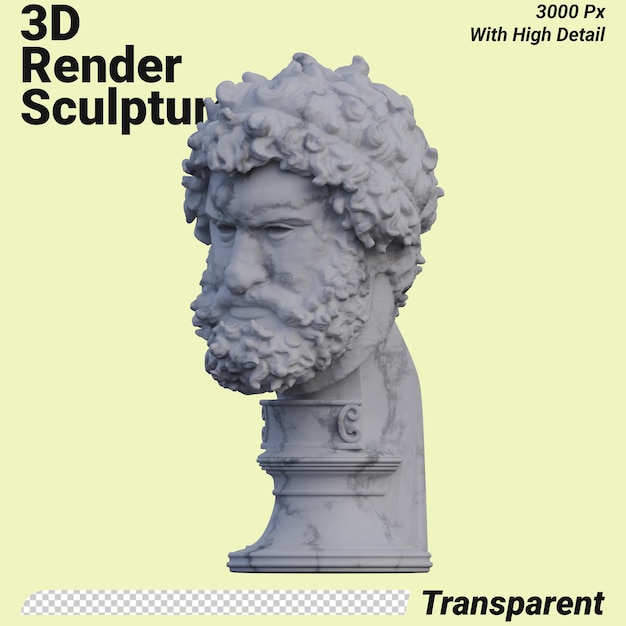 Statue de boxeur olympique 3D rend isolé parfait pour votre conception