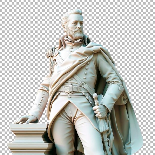 PSD statue du maréchal 3d png transparente