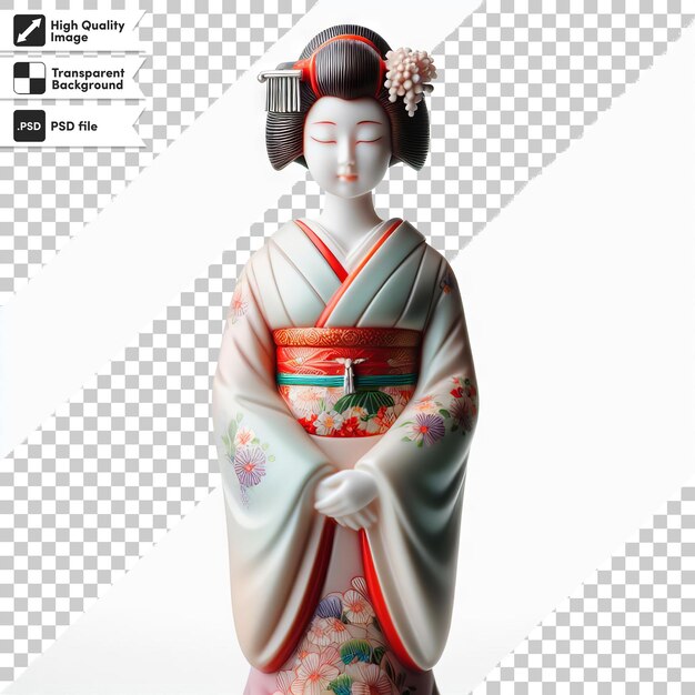 PSD une statue d'une femme en kimono