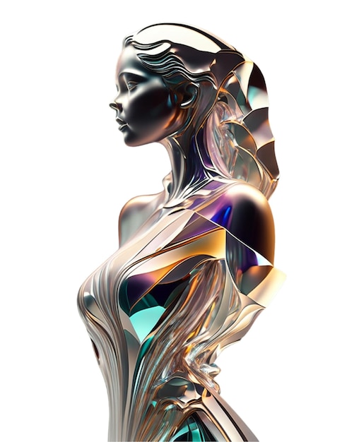 PSD statue de la femme de verre 5