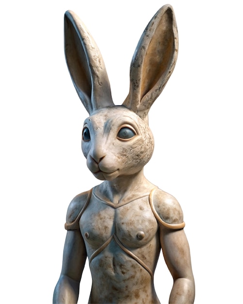 PSD statue de lapin humain 6