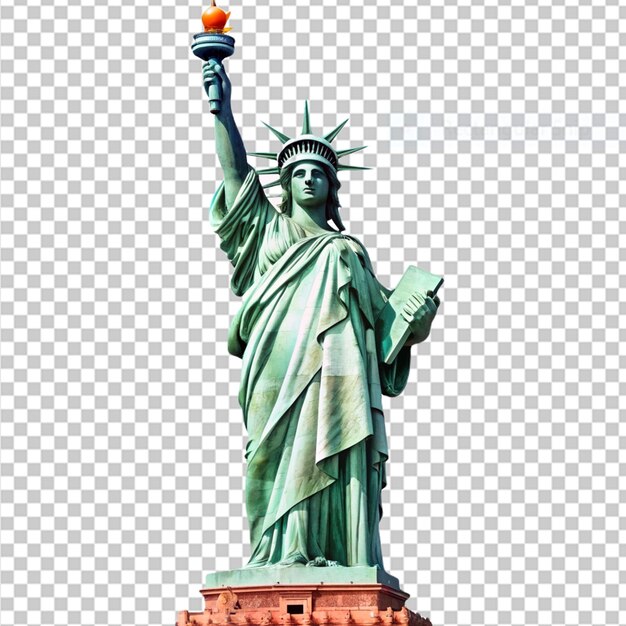 PSD la statue de la liberté sur un fond transparent