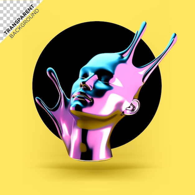 Statue liquide holographique 3D