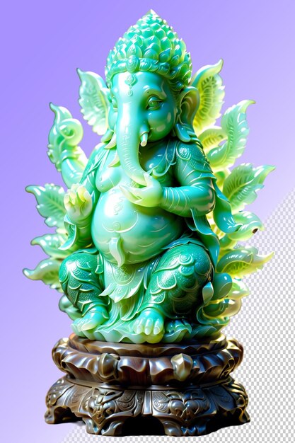 Statue Psd D'un Ganesha Isolé Sur Un Fond Transparent