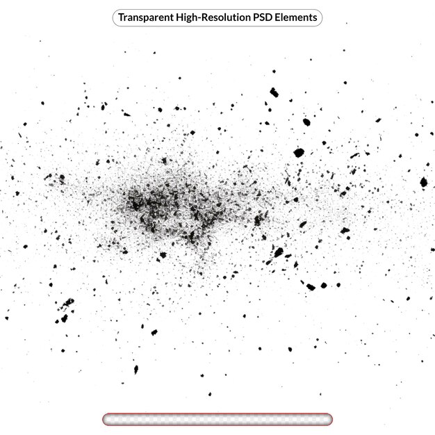 PSD staubsterne und staubpartikel