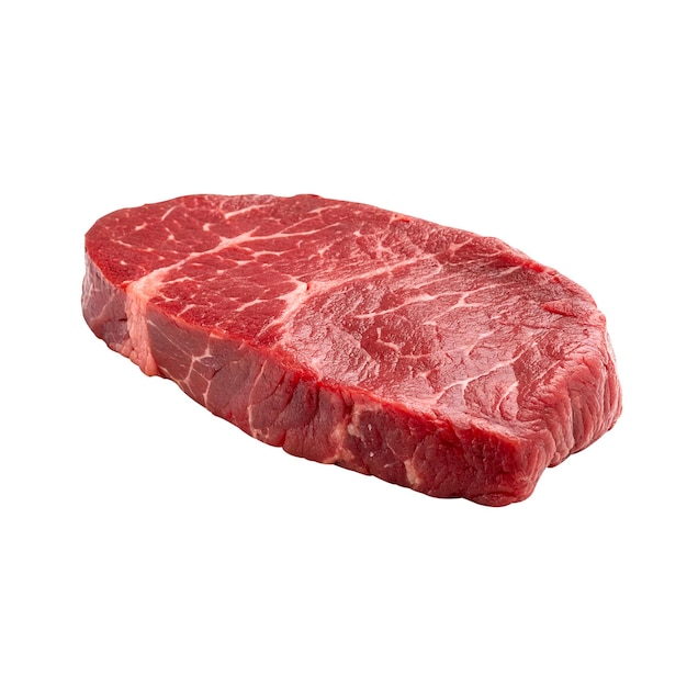 Steak de bœuf frais coupé à l'arrière-plan transparent