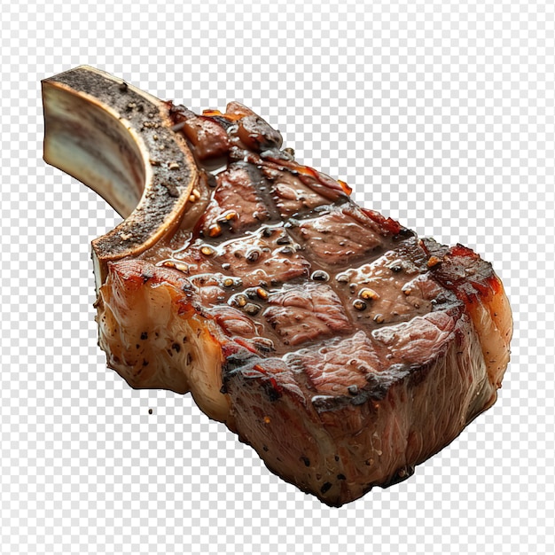 Steak De Bœuf Rôti Tomahawk Isolé Sur Un Fond Transparent Génératif Ai