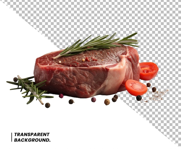 PSD steak de bœuf de surlonge supérieur ou viande crue brésilienne picanha sur couperet de boucher isolé